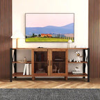Walnut 70.87 Farmhouse TV Stand with Open Storage for 70 TVs
