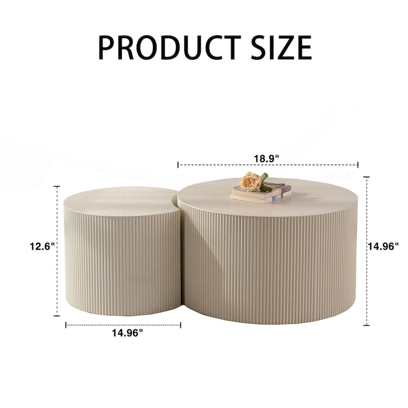 Table basse ronde en bois exquise pour petits espaces de vie