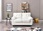 Contemporary White Loveseat With Comfort