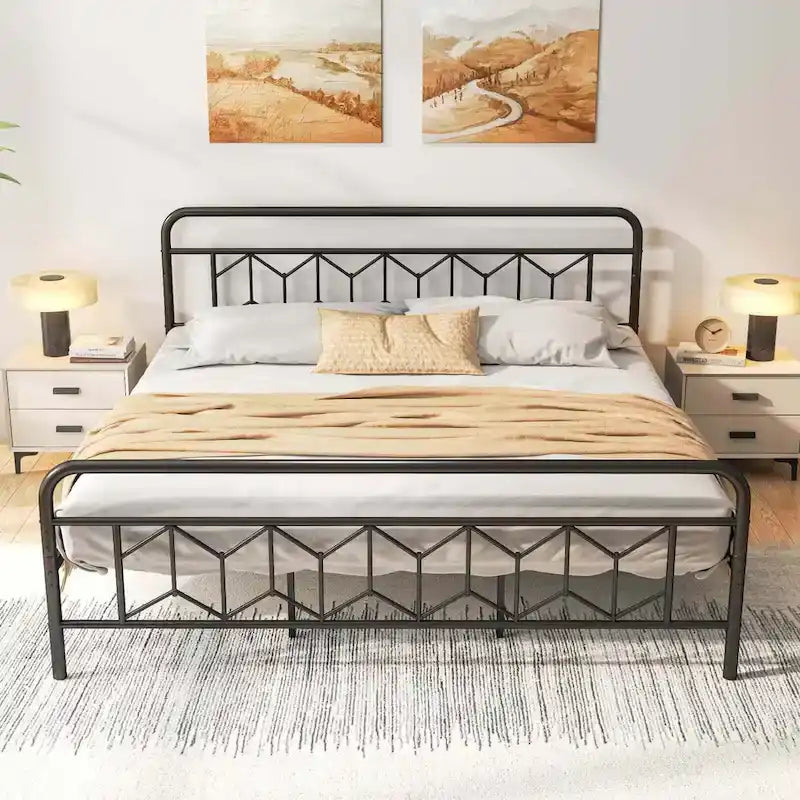 Twin/Full/Queen/King Size Bed Frame Mattress Foundation with
