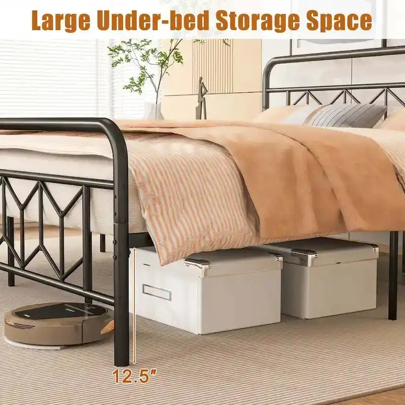 Twin/Full/Queen/King Size Bed Frame Mattress Foundation with