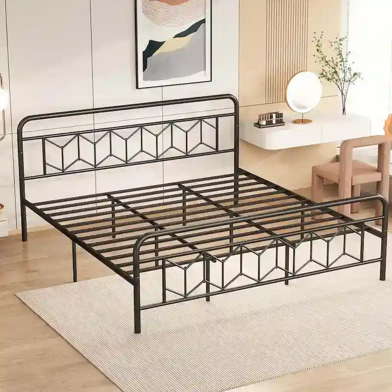 Twin/Full/Queen/King Size Bed Frame Mattress Foundation with