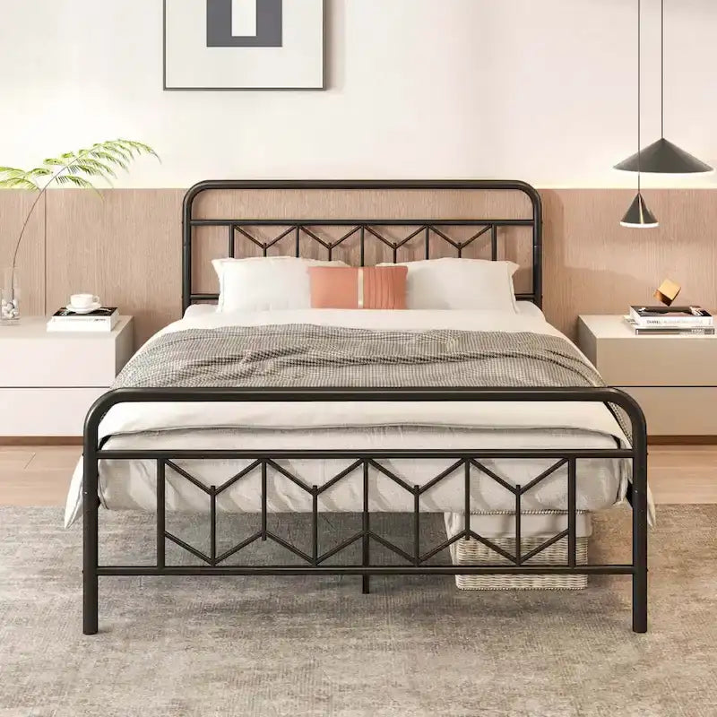 Twin/Full/Queen/King Size Bed Frame Mattress Foundation with