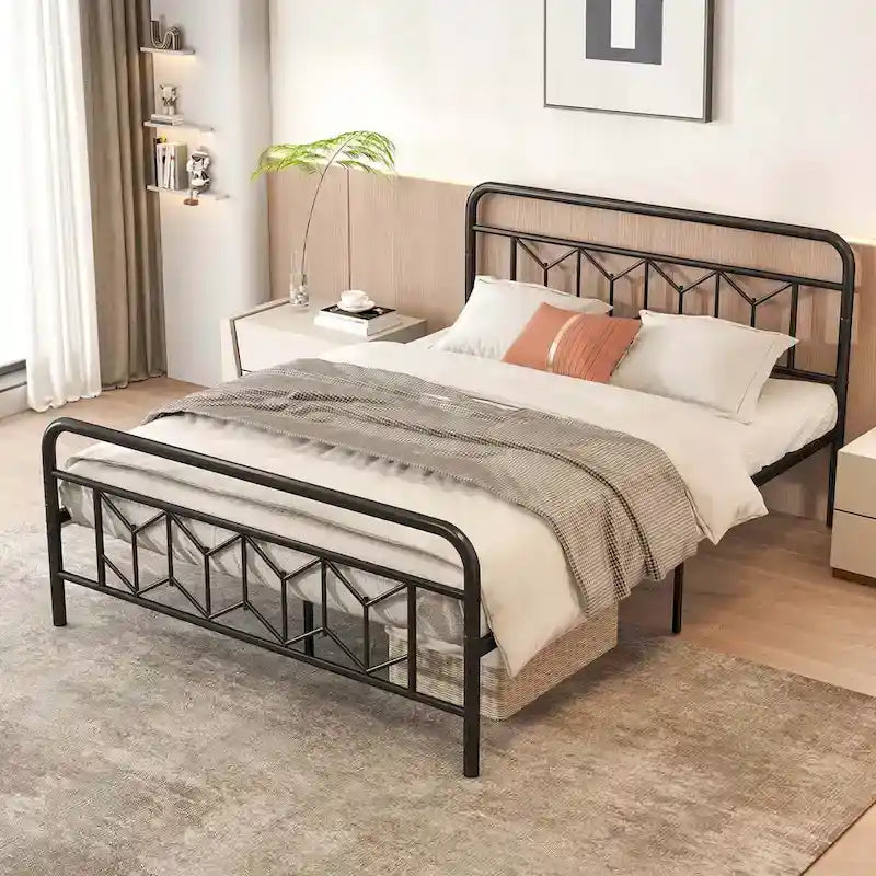 Twin/Full/Queen/King Size Bed Frame Mattress Foundation with