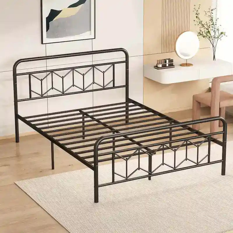 Twin/Full/Queen/King Size Bed Frame Mattress Foundation with