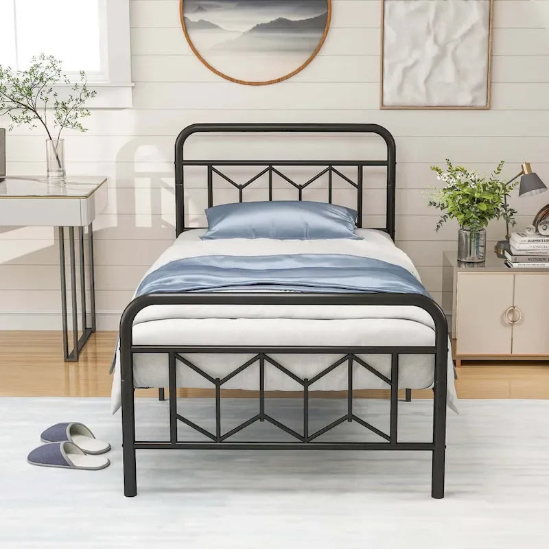 Twin/Full/Queen/King Size Bed Frame Mattress Foundation with