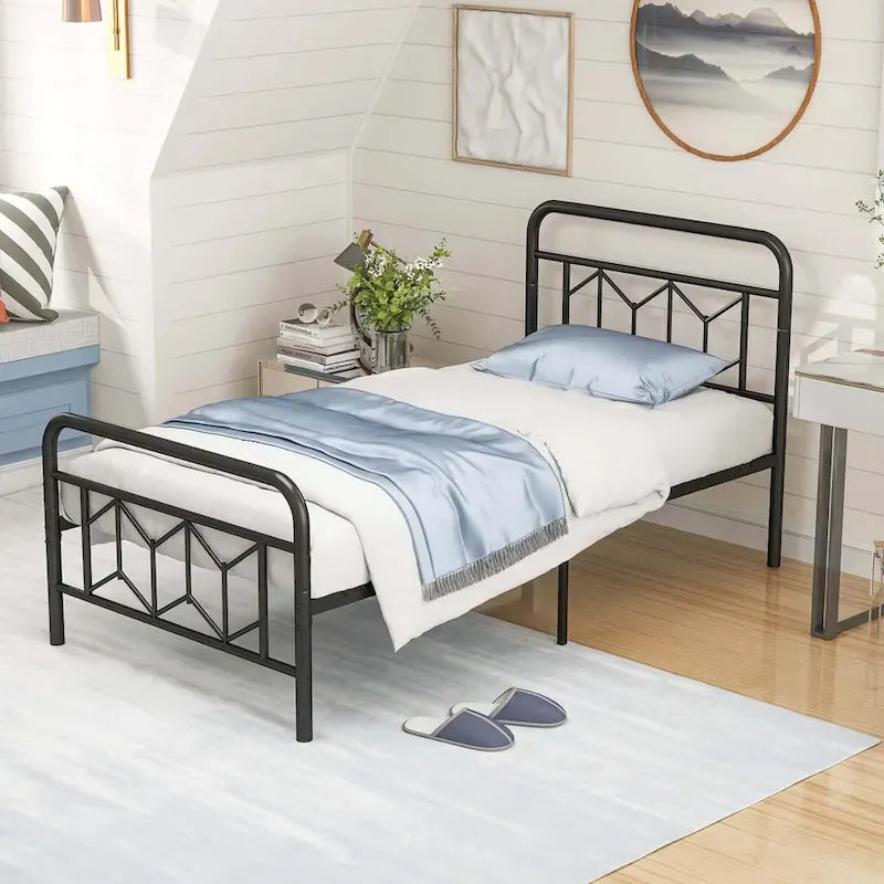 Twin/Full/Queen/King Size Bed Frame Mattress Foundation with