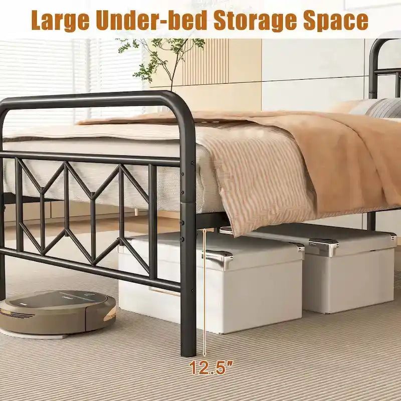 Twin/Full/Queen/King Size Bed Frame Mattress Foundation with