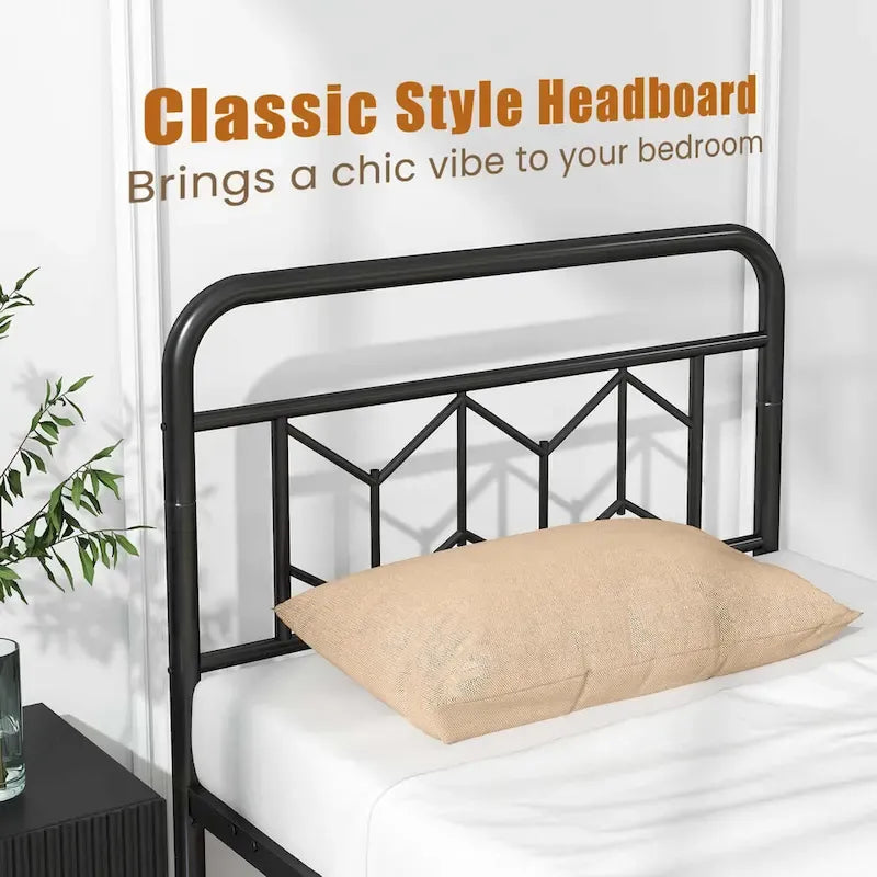 Twin/Full/Queen/King Size Bed Frame Mattress Foundation with