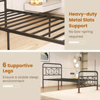 Twin/Full/Queen/King Size Bed Frame Mattress Foundation with