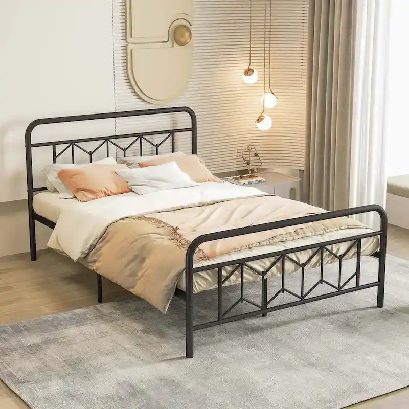 Twin/Full/Queen/King Size Bed Frame Mattress Foundation with