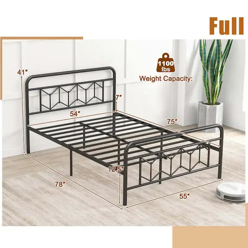 Twin/Full/Queen/King Size Bed Frame Mattress Foundation with