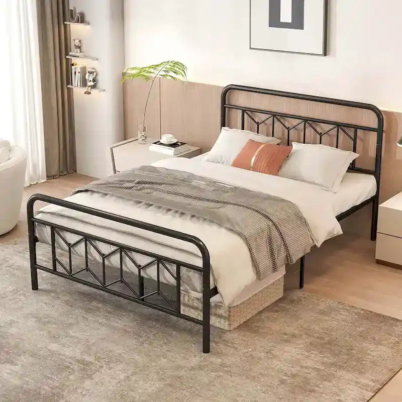 Twin/Full/Queen/King Size Bed Frame Mattress Foundation with