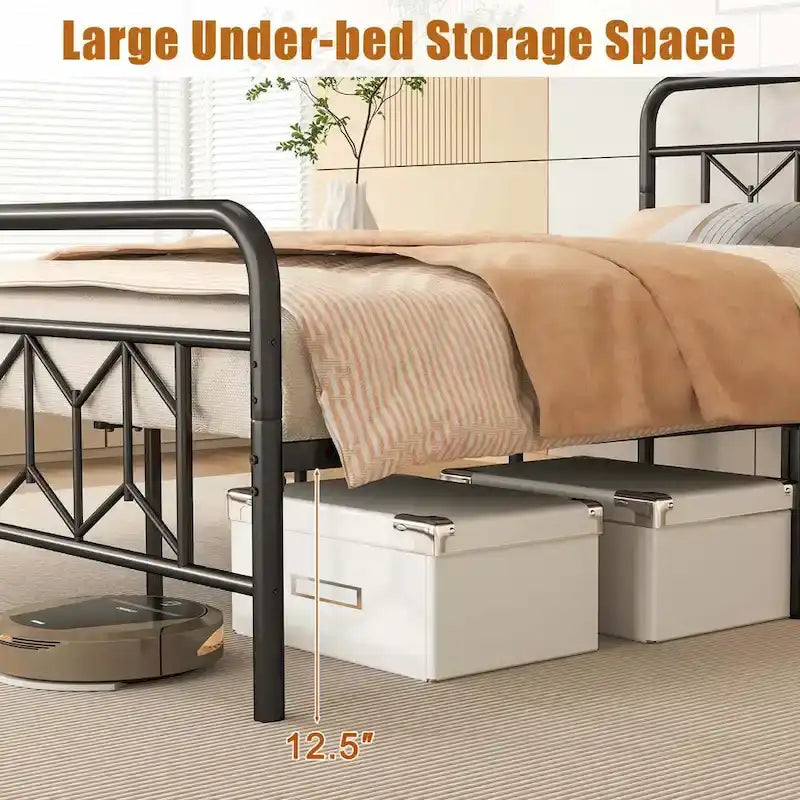 Twin/Full/Queen/King Size Bed Frame Mattress Foundation with