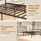 Twin/Full/Queen/King Size Bed Frame Mattress Foundation with