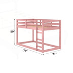 Versatile Wooden Twin Loft Bed with Integrated Slats and Guard-Rail