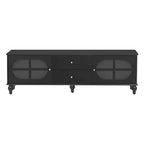 Modern Minimalist TV Stand with 2 Storage Cabinets, 2 Drawer and Cable Management for Living Room Bedroom