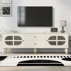 Modern Minimalist TV Stand with 2 Storage Cabinets, 2 Drawer and Cable Management for Living Room Bedroom