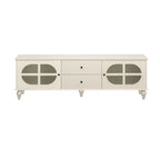 Modern Minimalist TV Stand with 2 Storage Cabinets, 2 Drawer and Cable Management for Living Room Bedroom