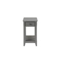Space Saving Rectangular 23 Wooden Side End Table with Two Storage Shelve and One Drawer for Living Room - 13L X 22W x 23H