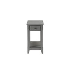 Space Saving Rectangular 23 Wooden Side End Table with Two Storage Shelve and One Drawer for Living Room - 13L X 22W x 23H