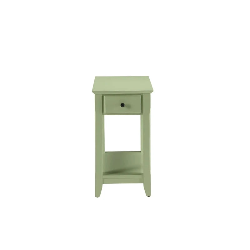 Space Saving Rectangular 23 Wooden Side End Table with Two Storage Shelve and One Drawer for Living Room - 13L X 22W x 23H