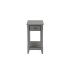 Space Saving Rectangular 23 Wooden Side End Table with Two Storage Shelve and One Drawer for Living Room - 13L X 22W x 23H