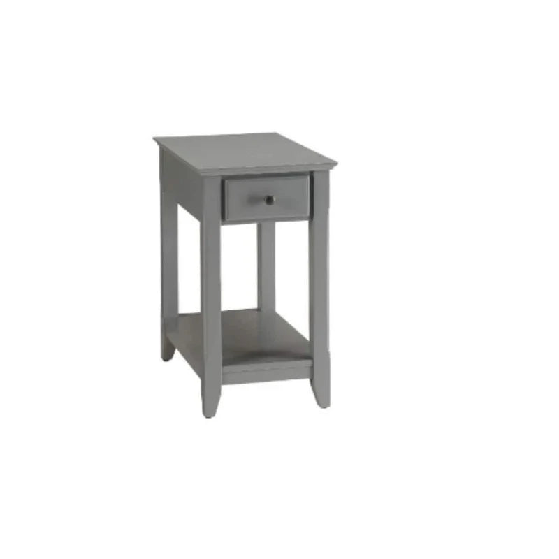 Space Saving Rectangular 23 Wooden Side End Table with Two Storage Shelve and One Drawer for Living Room - 13L X 22W x 23H