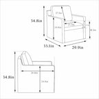 Fauteuil pivotant d'appoint en chenille avec jupe et base en métal