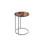 Solid Wood and Metal C-Table