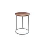 Solid Wood and Metal C-Table