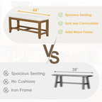 Ensemble de salle à manger extensible 6 pièces style rustique avec rallonge et banc
