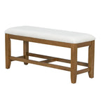 Ensemble de salle à manger extensible 6 pièces style rustique avec rallonge et banc