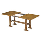 Ensemble de salle à manger extensible 6 pièces style rustique avec rallonge et banc