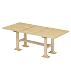 Ensemble de salle à manger extensible 6 pièces style rustique avec rallonge et banc