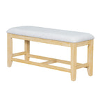 Ensemble de salle à manger extensible 6 pièces style rustique avec rallonge et banc
