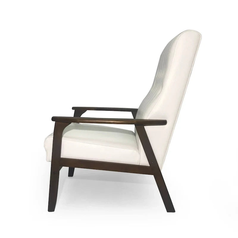 25.75 High Back Faux Leather Accent Chair