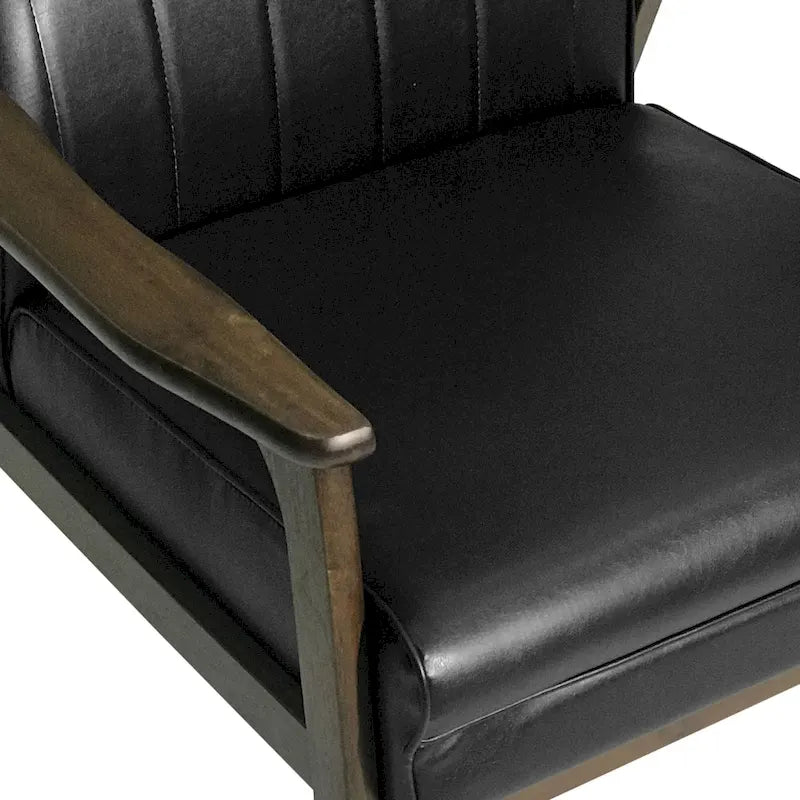 25.75 High Back Faux Leather Accent Chair