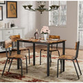 Ensemble de salle à manger compact 5 pièces avec 4 chaises, cadre en métal de 43 et MDF, idéal pour les petits espaces, facile à nettoyer