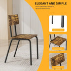 Ensemble de salle à manger compact 5 pièces avec 4 chaises, cadre en métal de 43 et MDF, idéal pour les petits espaces, facile à nettoyer