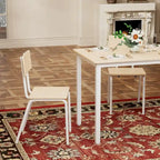 Ensemble de salle à manger compact 5 pièces avec 4 chaises, cadre en métal de 43 et MDF, idéal pour les petits espaces, facile à nettoyer