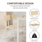Ensemble de salle à manger compact 5 pièces avec 4 chaises, cadre en métal de 43 et MDF, idéal pour les petits espaces, facile à nettoyer