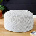 Large Indoor Faux Fur Round Bean Pouf/Ottoman
