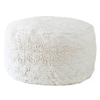 Large Indoor Faux Fur Round Bean Pouf/Ottoman