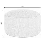Large Indoor Faux Fur Round Bean Pouf/Ottoman
