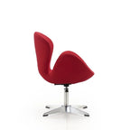 Chaise pivotante réglable contemporaine framboise