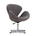 Chaise pivotante réglable contemporaine framboise