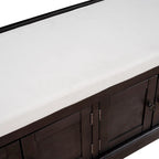 Banc de rangement avec 4 portes et étagères réglables