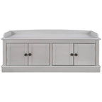 Banc de rangement avec 4 portes et étagères réglables