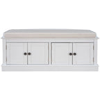 Banc de rangement avec 4 portes et étagères réglables